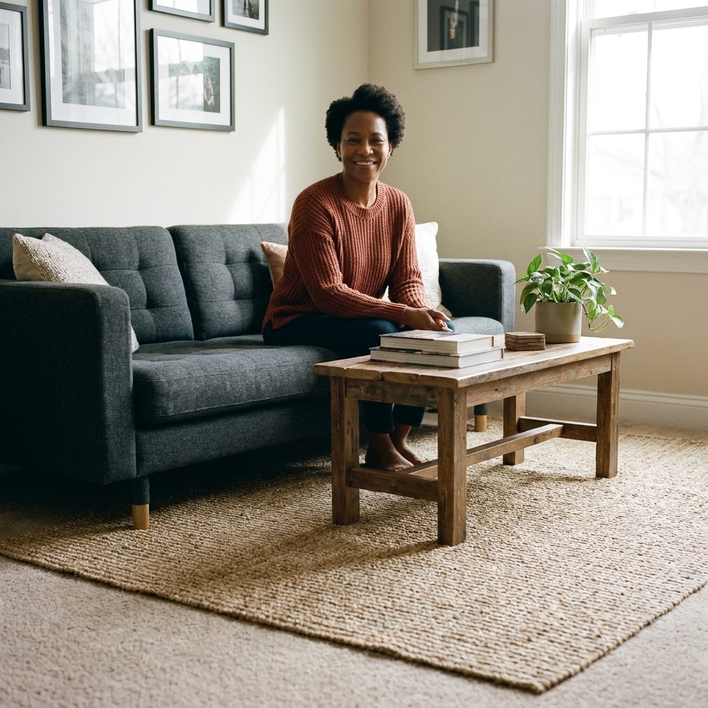 How to Hide Ugly Rental Carpets and Flooring Temporarily